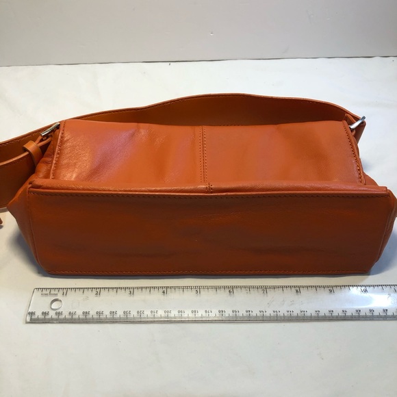 Orange Leather Shoulder Bag Purse unbranded - Picture 14 of 16